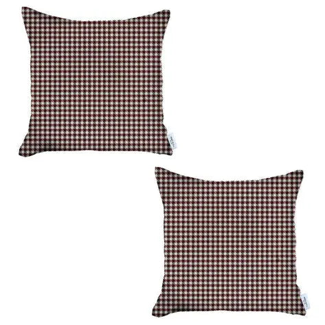 Boho-Chic Houndstooth Jacquard Throw Pillow MIKE & Co. NEW YORK