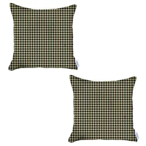 Boho-Chic Houndstooth Jacquard Throw Pillow MIKE & Co. NEW YORK