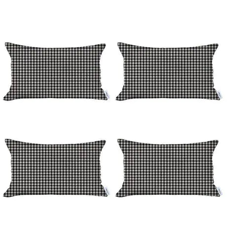 Boho-Chic Houndstooth Jacquard Throw Pillow MIKE & Co. NEW YORK