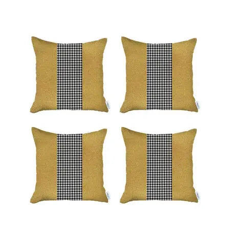 Boho-Chic Houndstooth Jacquard Throw Pillow MIKE & Co. NEW YORK
