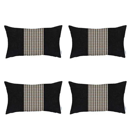 Boho-Chic Houndstooth Jacquard Throw Pillow MIKE & Co. NEW YORK