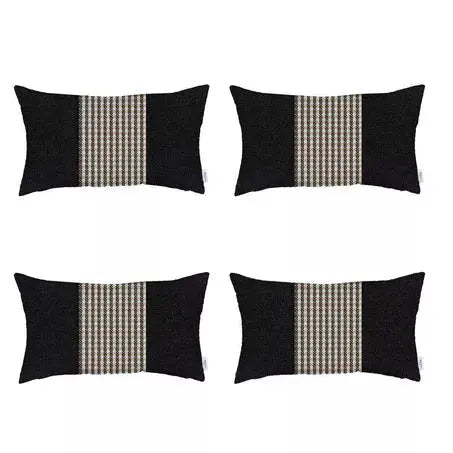 Boho-Chic Houndstooth Jacquard Throw Pillow MIKE & Co. NEW YORK