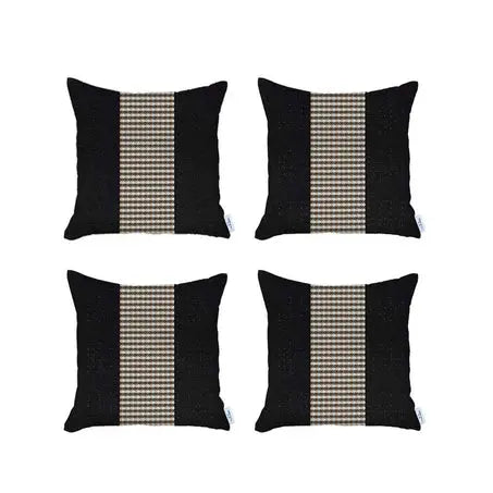 Boho-Chic Houndstooth Jacquard Throw Pillow MIKE & Co. NEW YORK