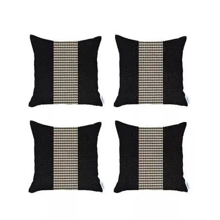 Boho-Chic Houndstooth Jacquard Throw Pillow MIKE & Co. NEW YORK