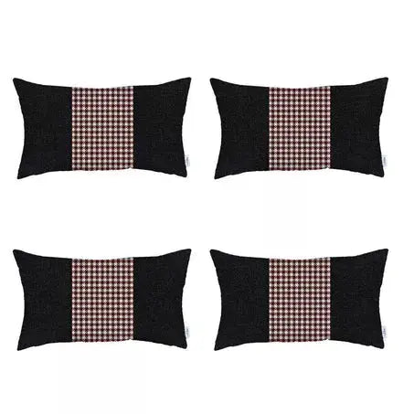 Boho-Chic Houndstooth Jacquard Throw Pillow MIKE & Co. NEW YORK