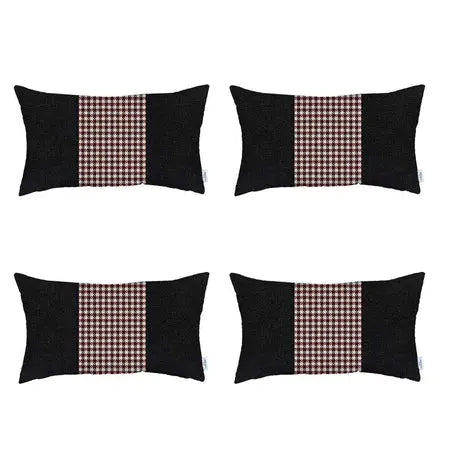 Boho-Chic Houndstooth Jacquard Throw Pillow MIKE & Co. NEW YORK