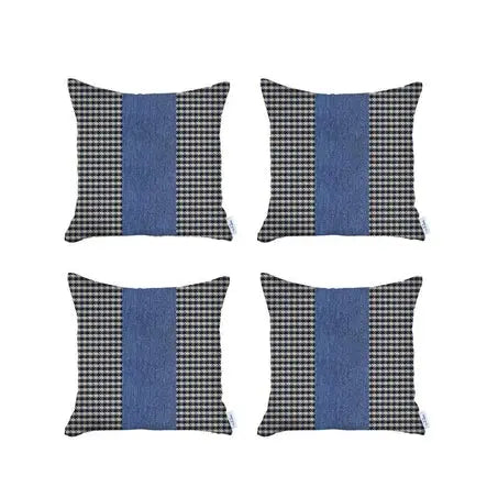 Boho-Chic Houndstooth Jacquard Throw Pillow MIKE & Co. NEW YORK