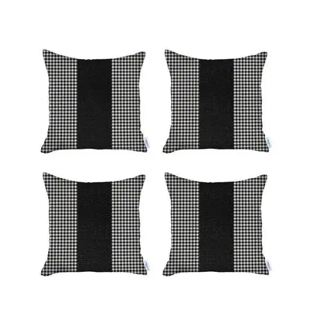 Boho-Chic Houndstooth Jacquard Throw Pillow MIKE & Co. NEW YORK