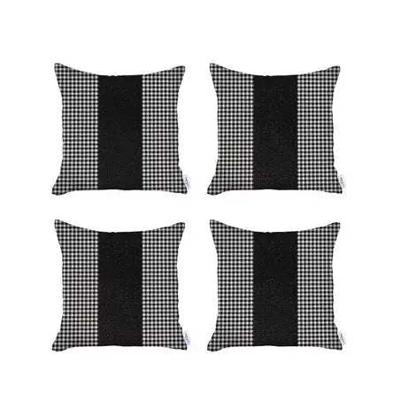 Boho-Chic Houndstooth Jacquard Throw Pillow MIKE & Co. NEW YORK