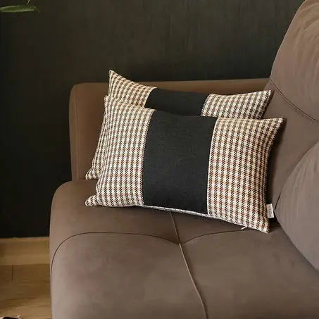 Boho-Chic Houndstooth Jacquard Throw Pillow MIKE & Co. NEW YORK