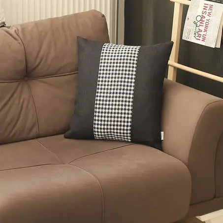 Boho-Chic Houndstooth Jacquard Throw Pillow MIKE & Co. NEW YORK