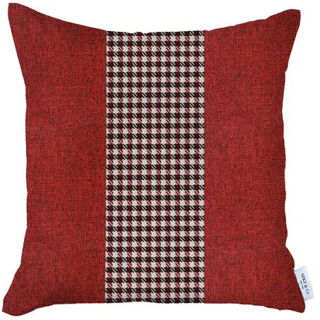Boho-Chic Houndstooth Jacquard Throw Pillow MIKE & Co. NEW YORK