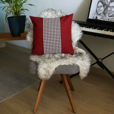 Boho-Chic Houndstooth Jacquard Throw Pillow MIKE & Co. NEW YORK