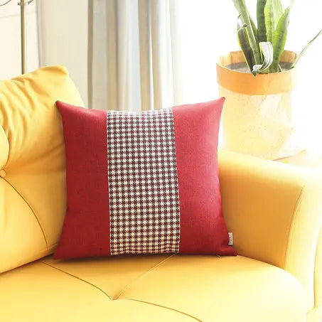 Boho-Chic Houndstooth Jacquard Throw Pillow MIKE & Co. NEW YORK