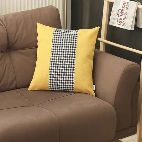 Boho-Chic Houndstooth Jacquard Throw Pillow MIKE & Co. NEW YORK