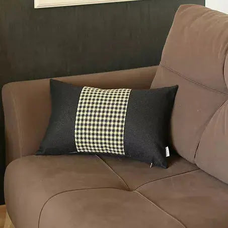 Boho-Chic Houndstooth Jacquard Throw Pillow MIKE & Co. NEW YORK