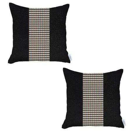 Boho-Chic Houndstooth Jacquard Throw Pillow MIKE & Co. NEW YORK