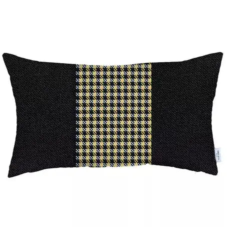 Boho-Chic Houndstooth Jacquard Throw Pillow MIKE & Co. NEW YORK