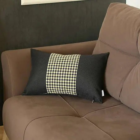 Boho-Chic Houndstooth Jacquard Throw Pillow MIKE & Co. NEW YORK