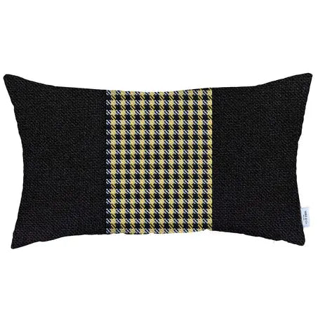 Boho-Chic Houndstooth Jacquard Throw Pillow MIKE & Co. NEW YORK