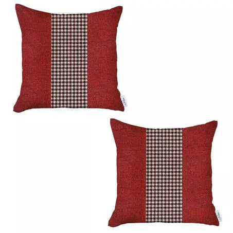 Boho-Chic Houndstooth Jacquard Throw Pillow MIKE & Co. NEW YORK