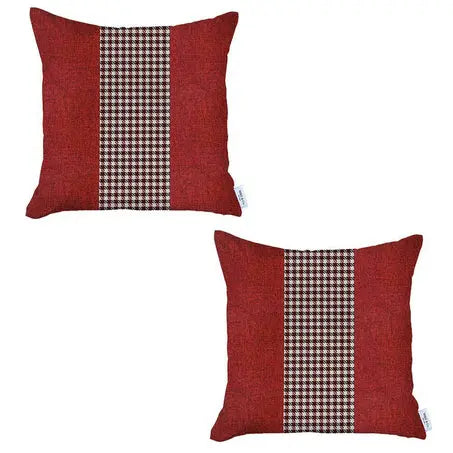 Boho-Chic Houndstooth Jacquard Throw Pillow MIKE & Co. NEW YORK