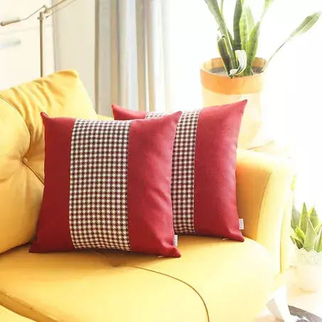 Boho-Chic Houndstooth Jacquard Throw Pillow MIKE & Co. NEW YORK