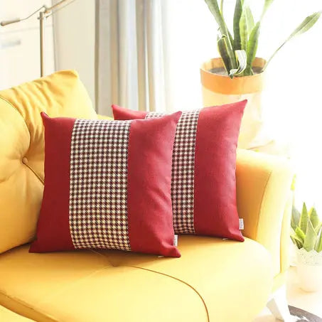 Boho-Chic Houndstooth Jacquard Throw Pillow MIKE & Co. NEW YORK
