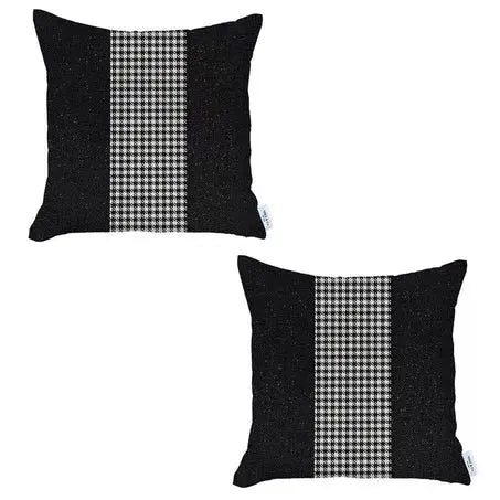 Boho-Chic Houndstooth Jacquard Throw Pillow MIKE & Co. NEW YORK