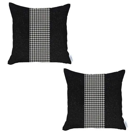Boho-Chic Houndstooth Jacquard Throw Pillow MIKE & Co. NEW YORK