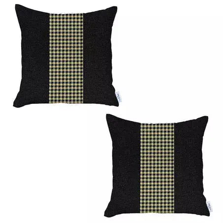 Boho-Chic Houndstooth Jacquard Throw Pillow MIKE & Co. NEW YORK