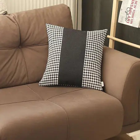 Boho-Chic Houndstooth Jacquard Throw Pillow MIKE & Co. NEW YORK