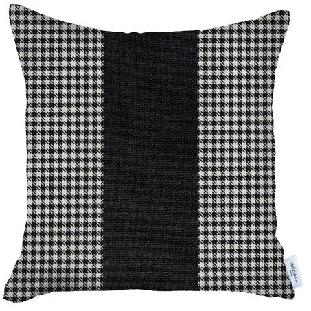 Boho-Chic Houndstooth Jacquard Throw Pillow MIKE & Co. NEW YORK