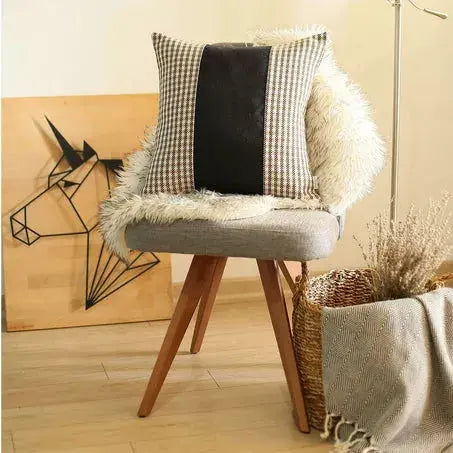 Boho-Chic Houndstooth Jacquard Throw Pillow MIKE & Co. NEW YORK