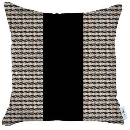 Boho-Chic Houndstooth Jacquard Throw Pillow MIKE & Co. NEW YORK