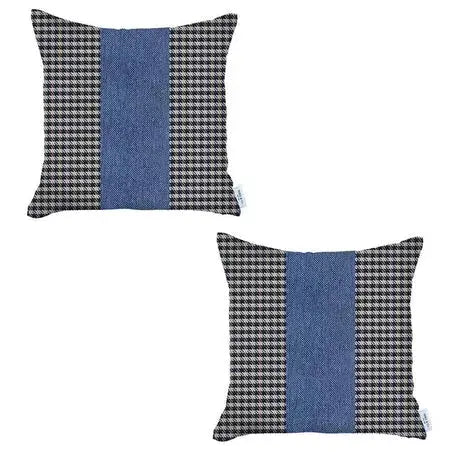 Boho-Chic Houndstooth Jacquard Throw Pillow MIKE & Co. NEW YORK