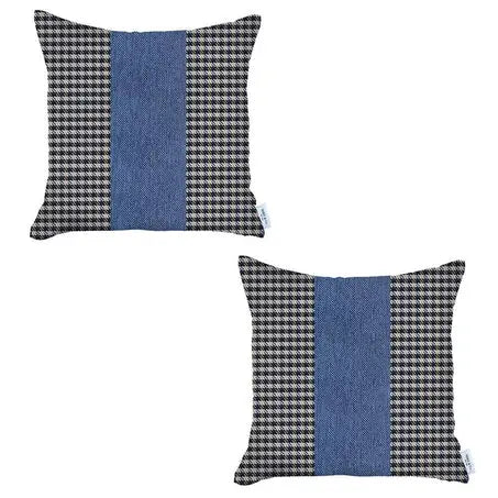 Boho-Chic Houndstooth Jacquard Throw Pillow MIKE & Co. NEW YORK