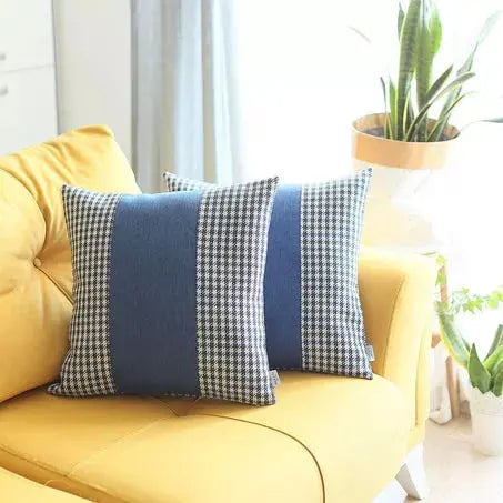 Boho-Chic Houndstooth Jacquard Throw Pillow MIKE & Co. NEW YORK