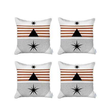 Boho-Chic Printed Jacquard Throw Pillow Covers MIKE & Co. NEW YORK