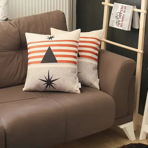 Boho-Chic Printed Jacquard Throw Pillow MIKE & Co. NEW YORK