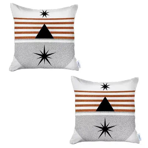 Boho-Chic Printed Jacquard Throw Pillow MIKE & Co. NEW YORK
