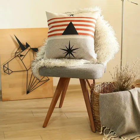 Boho-Chic Printed Jacquard Throw Pillow MIKE & Co. NEW YORK