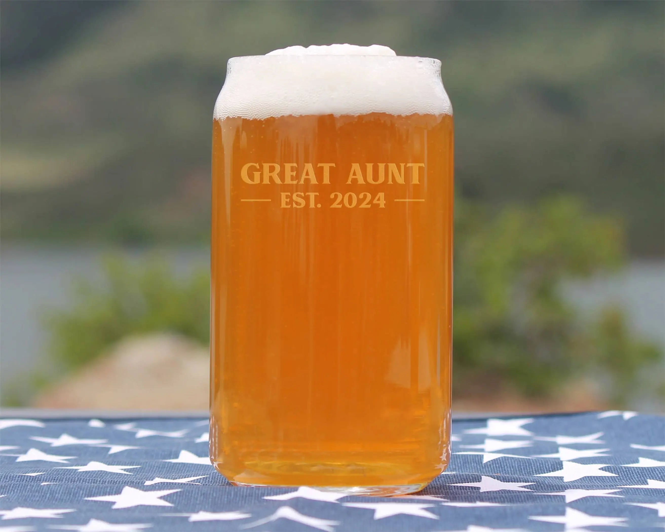 Bold 2024 New Great Aunt Beer Can Pint Glass -  Gifts Bevvee