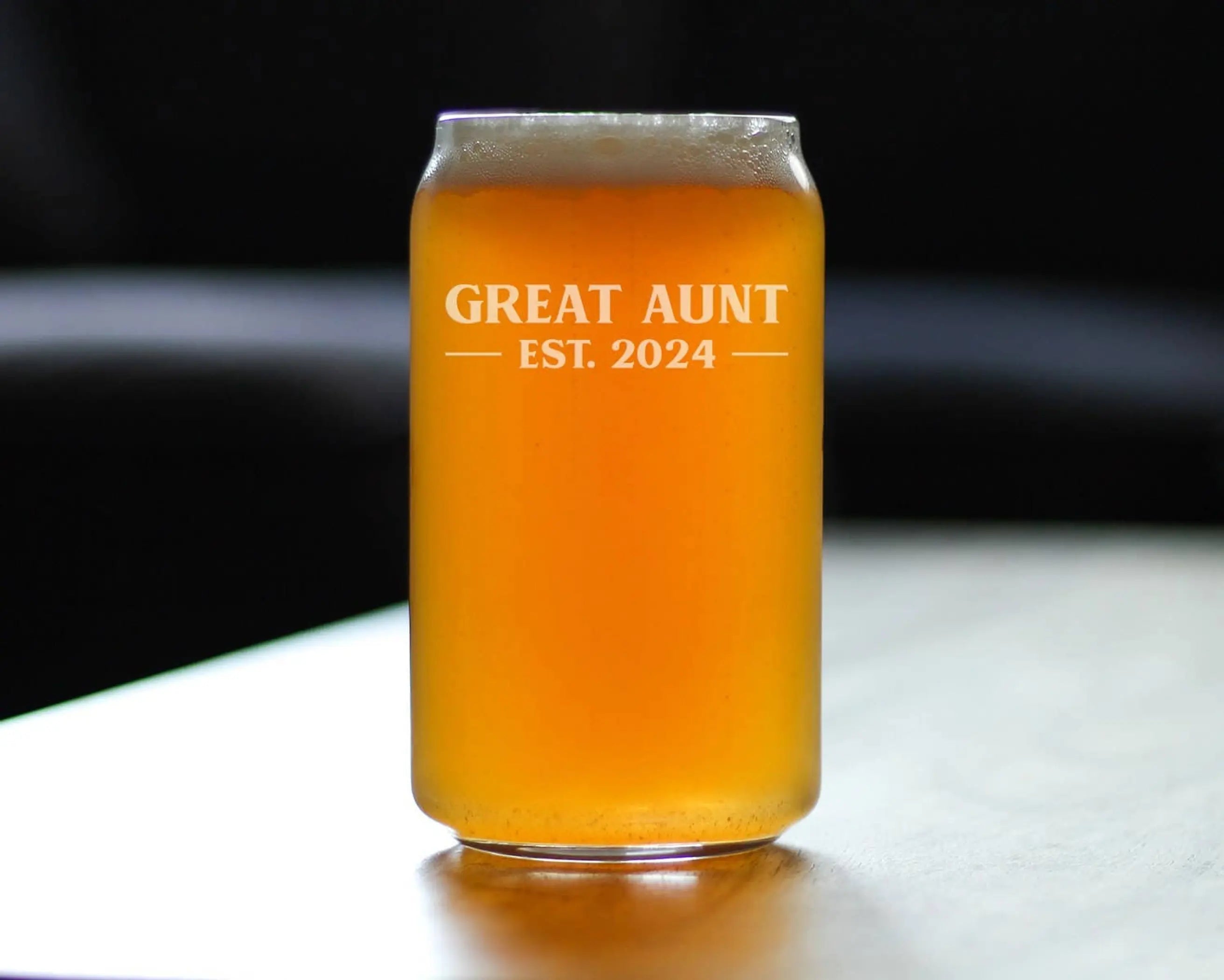Bold 2024 New Great Aunt Beer Can Pint Glass -  Gifts Bevvee