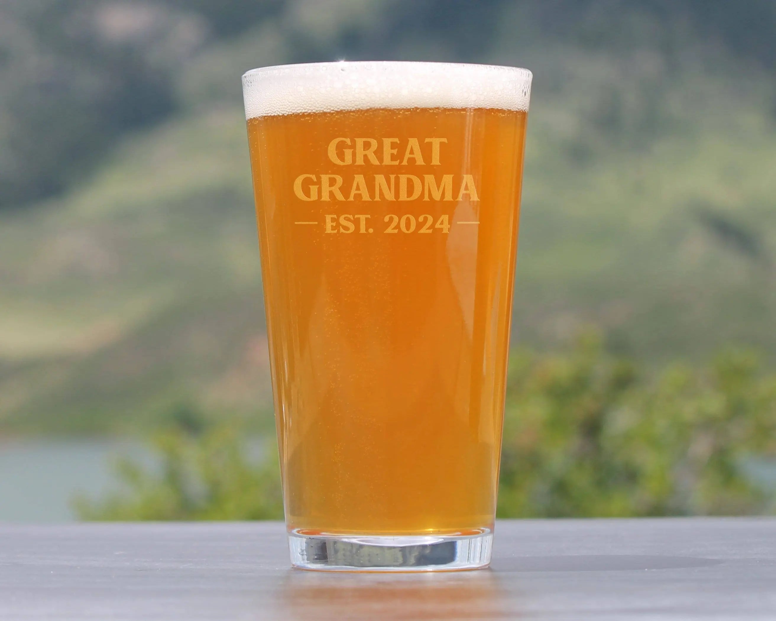 Bold 2024 New Great Grandma Pint Glass for Beer -  Gifts Bevvee