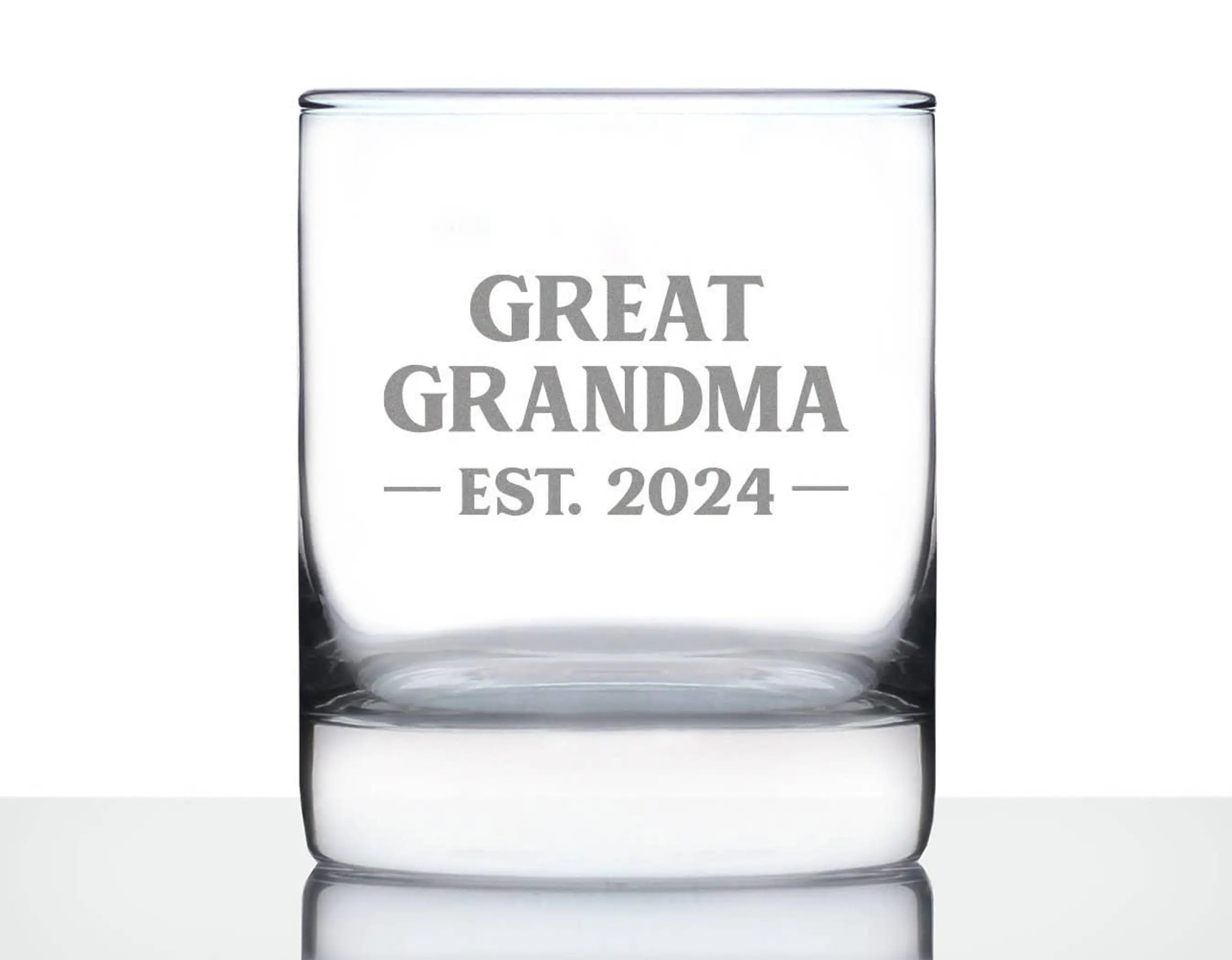 Bold 2024 New Great Grandma Whiskey Rocks Glass -  Gifts Bevvee