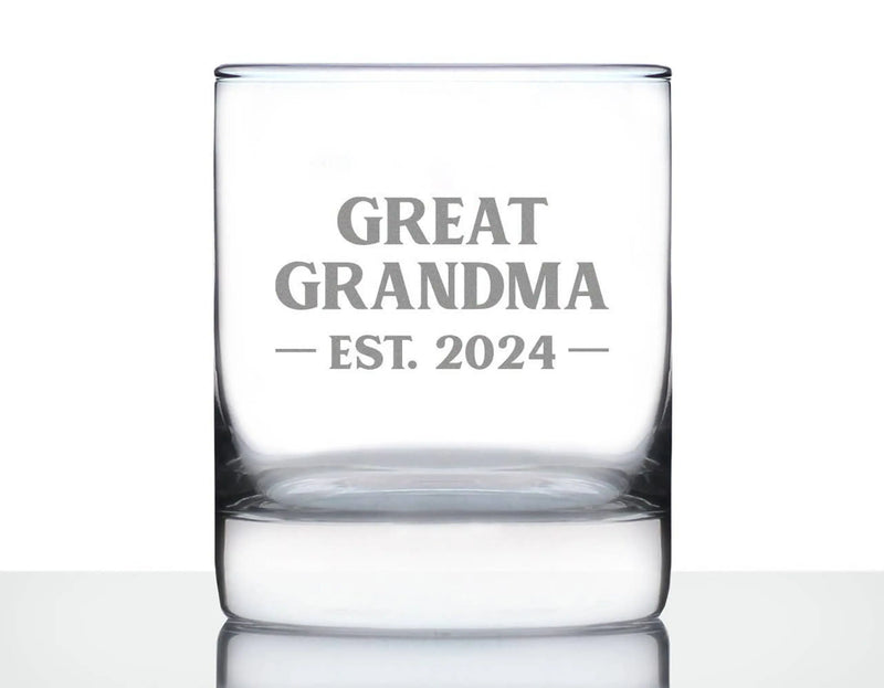 Bold 2024 New Great Grandma Whiskey Rocks Glass -  Gifts Bevvee