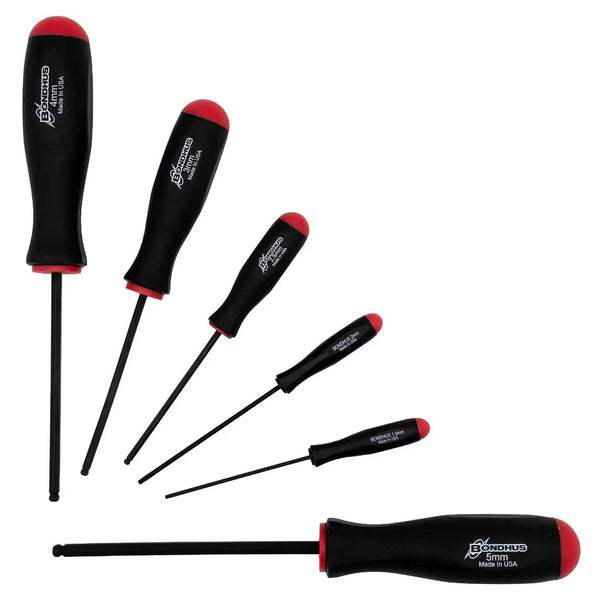 Bondhus Balldriver Metric Hex Ball End Screwdrivers 1.5mm To 5mm (6 Piece) BONDHUS