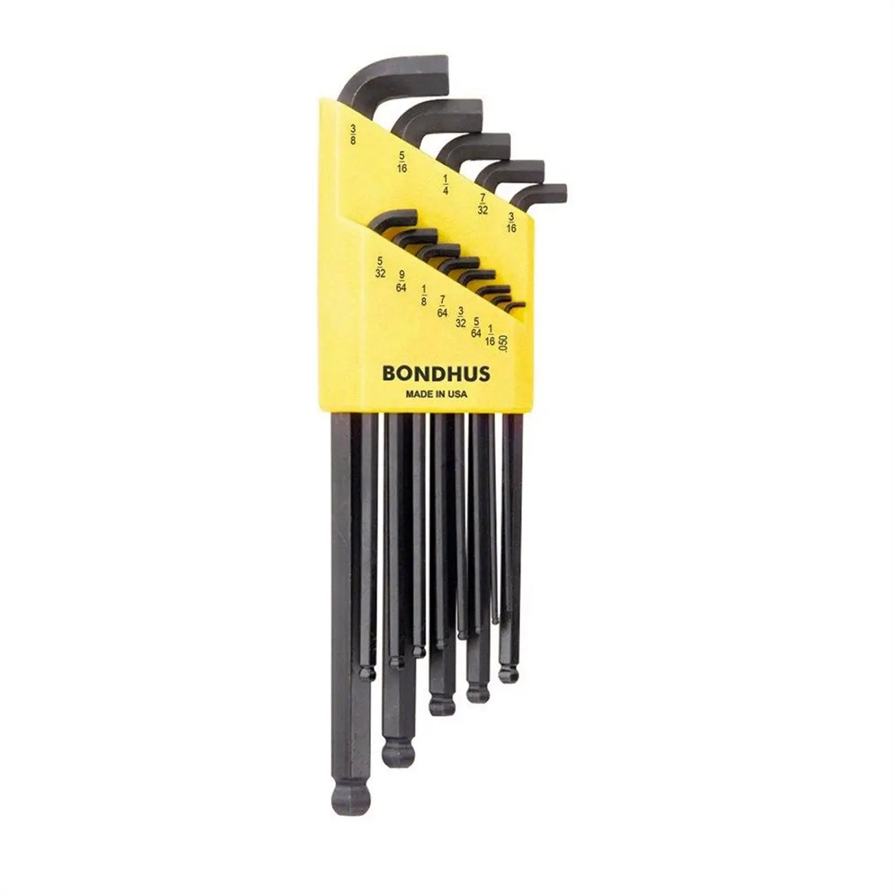 Bondhus Balldriver Stubby Sae Ball End Hex L-keys: 0.050" To 3/8" (13 Piece) BONDHUS
