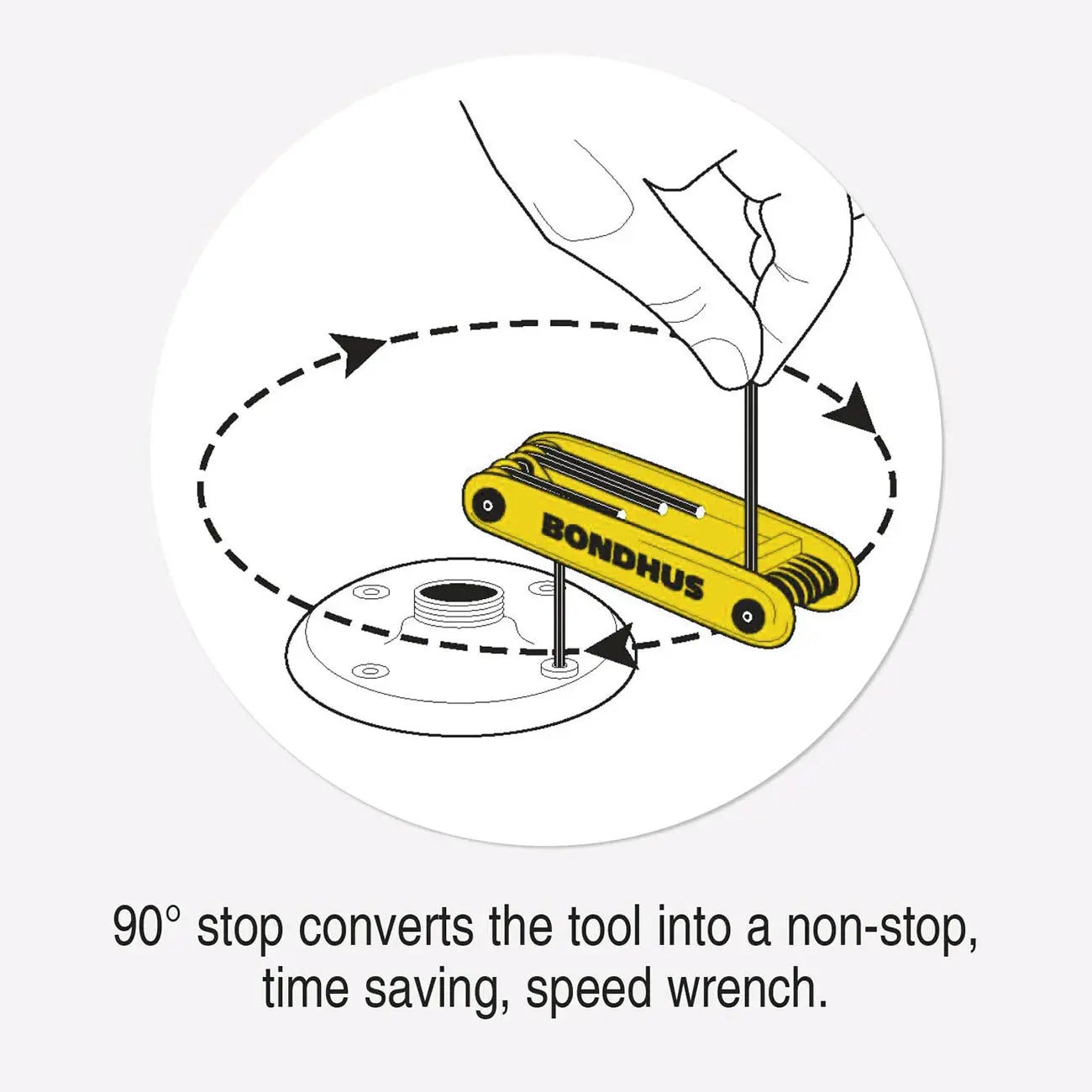 Bondhus Gorillagrip Foldup Hex Tool: Sae (9 Tips) BONDHUS